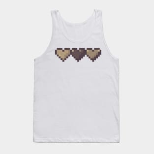 Brown Health Bar Pixel Art Tank Top